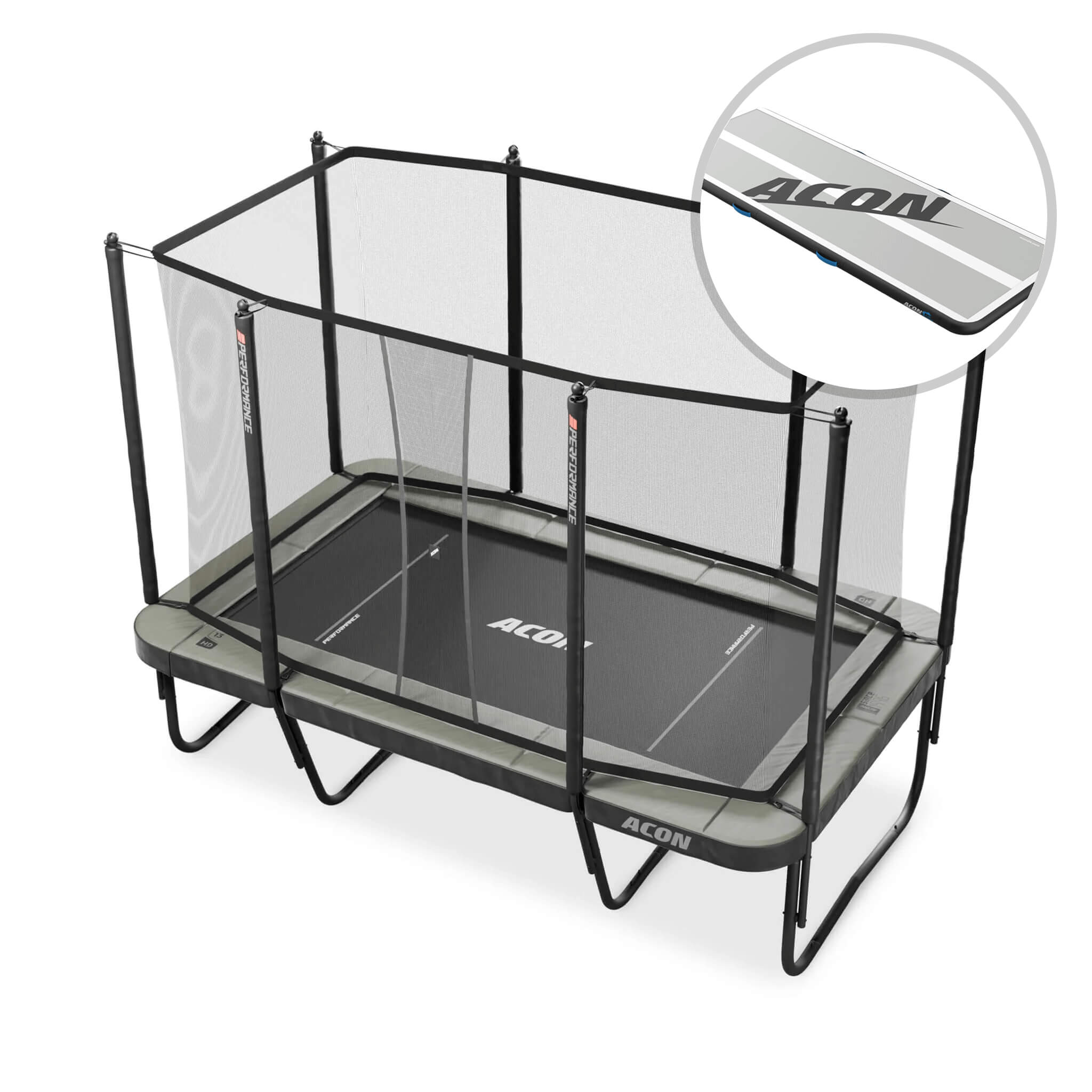 グラードン 020/PLAY ACON 13 HD PRO Rectangular Trampoline with Net and Ladder