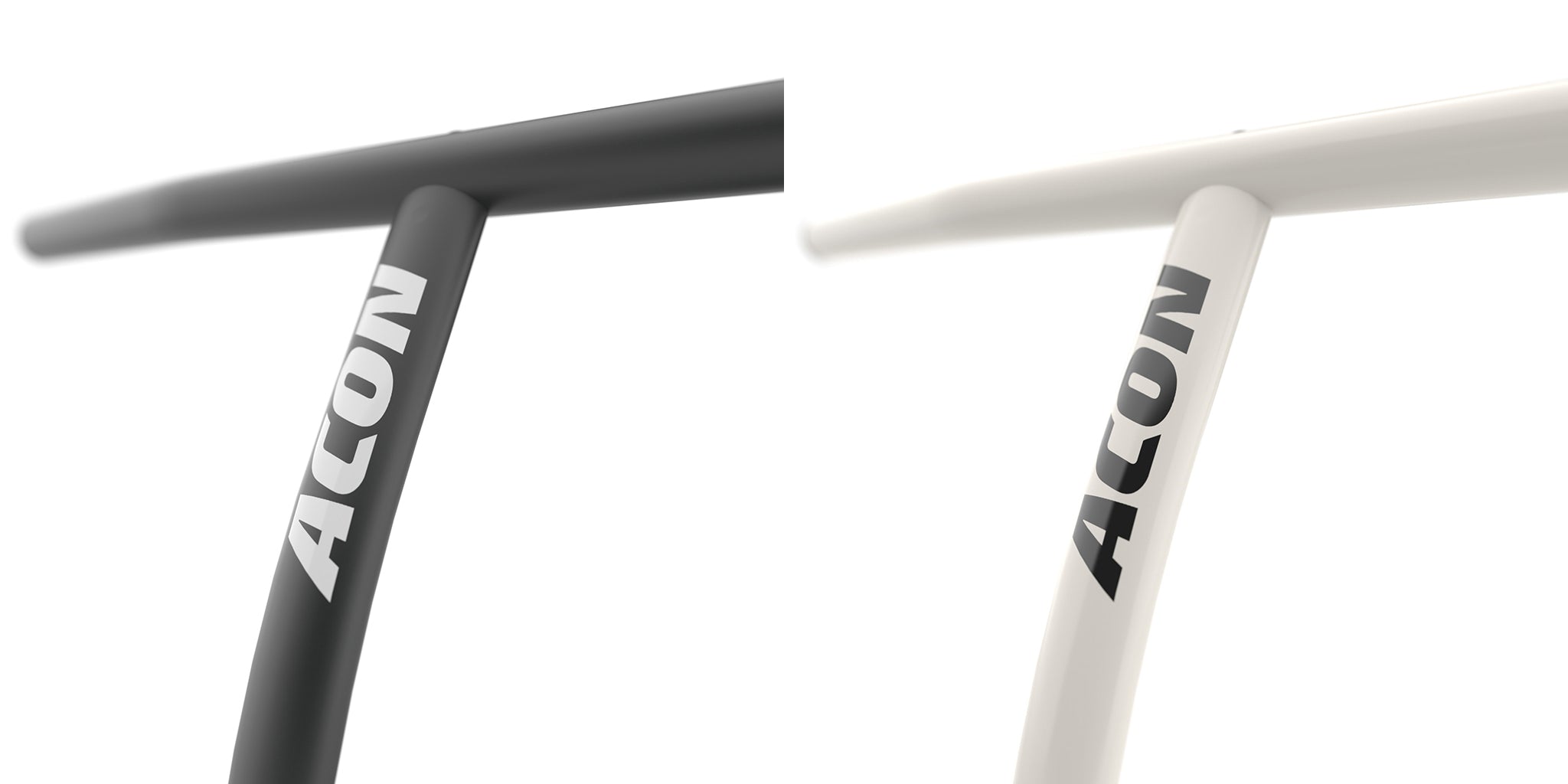 Details of black and white ACON FIT fitness trampoline's handlebar