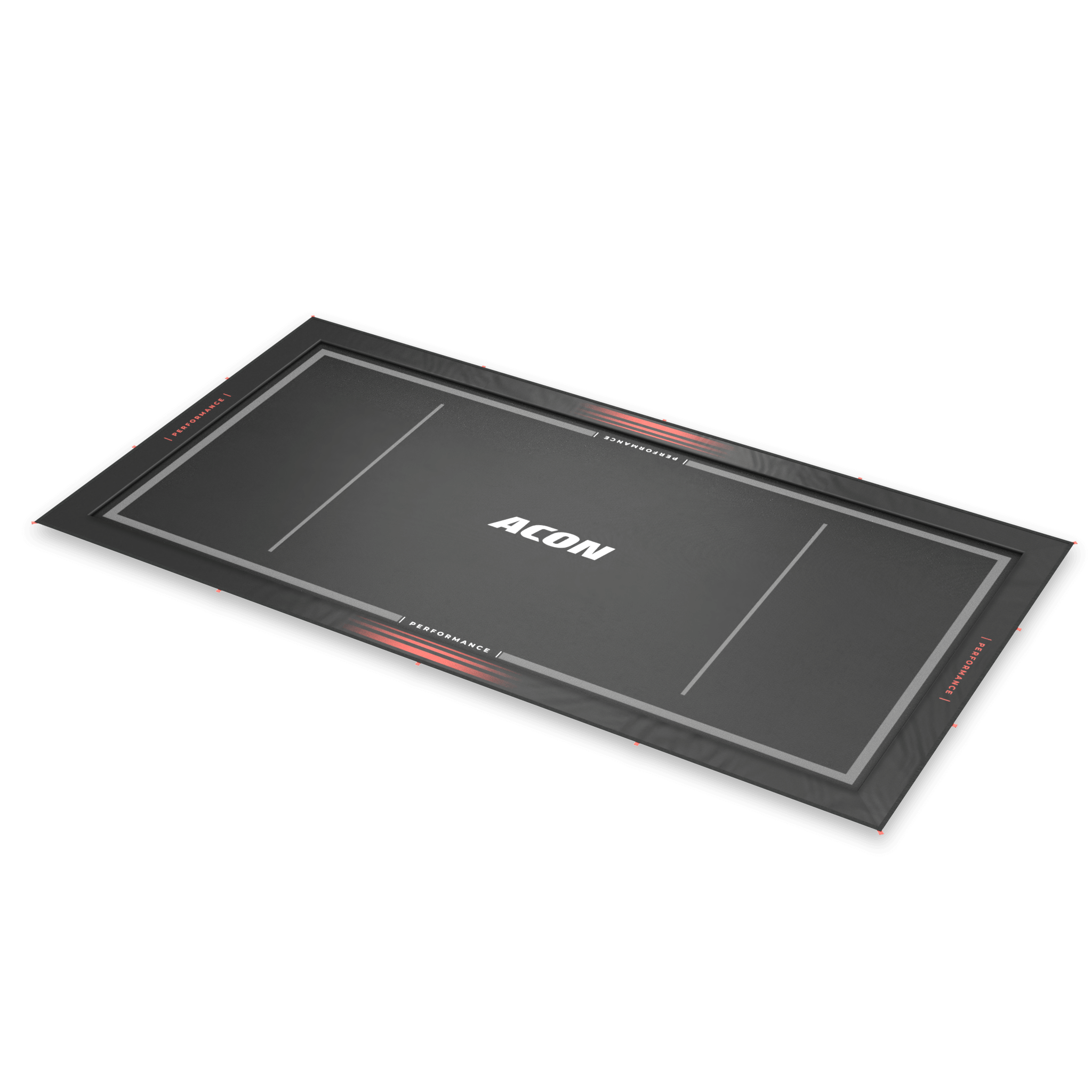 Stylized image of Acon Rectangle Performance Mat shown at a dynamic diagonal angle.
