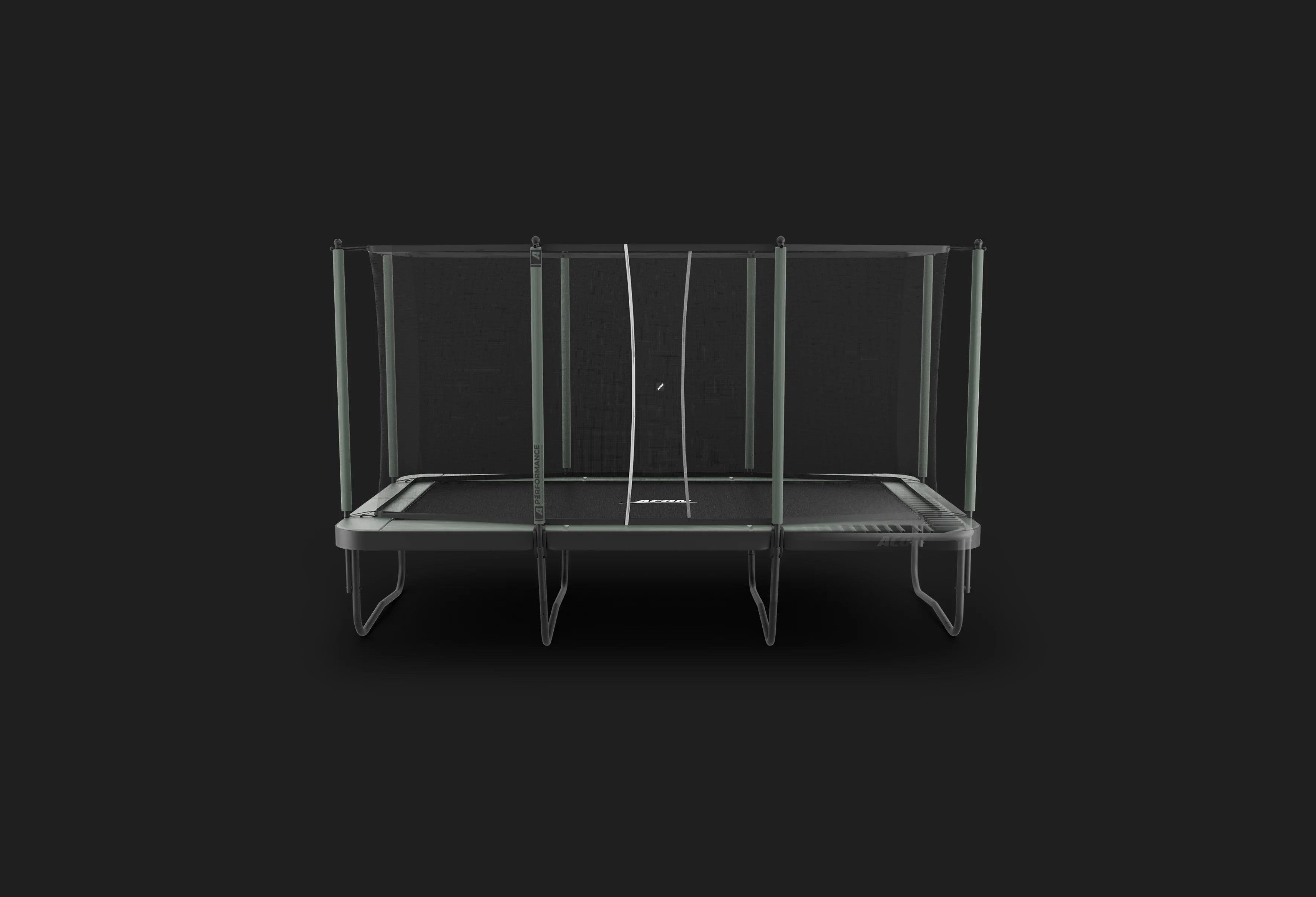 Rectangular Acon trampoline 16 Sport HD with safety net