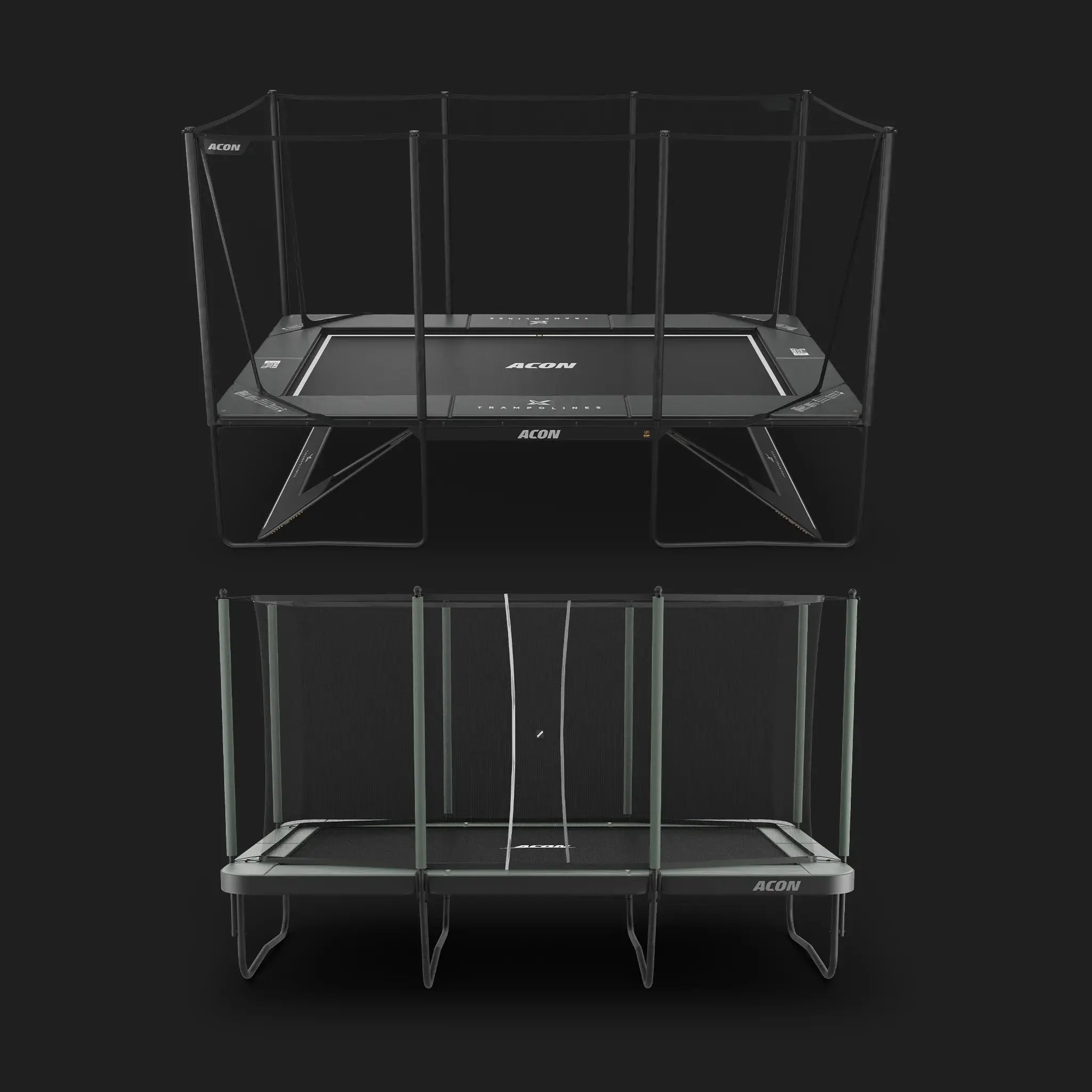 Acon X 17ft and Acon 16 HD Trampolines.