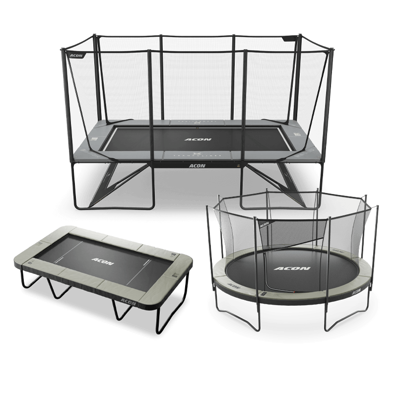 Rectangle and Round Acon trampolines