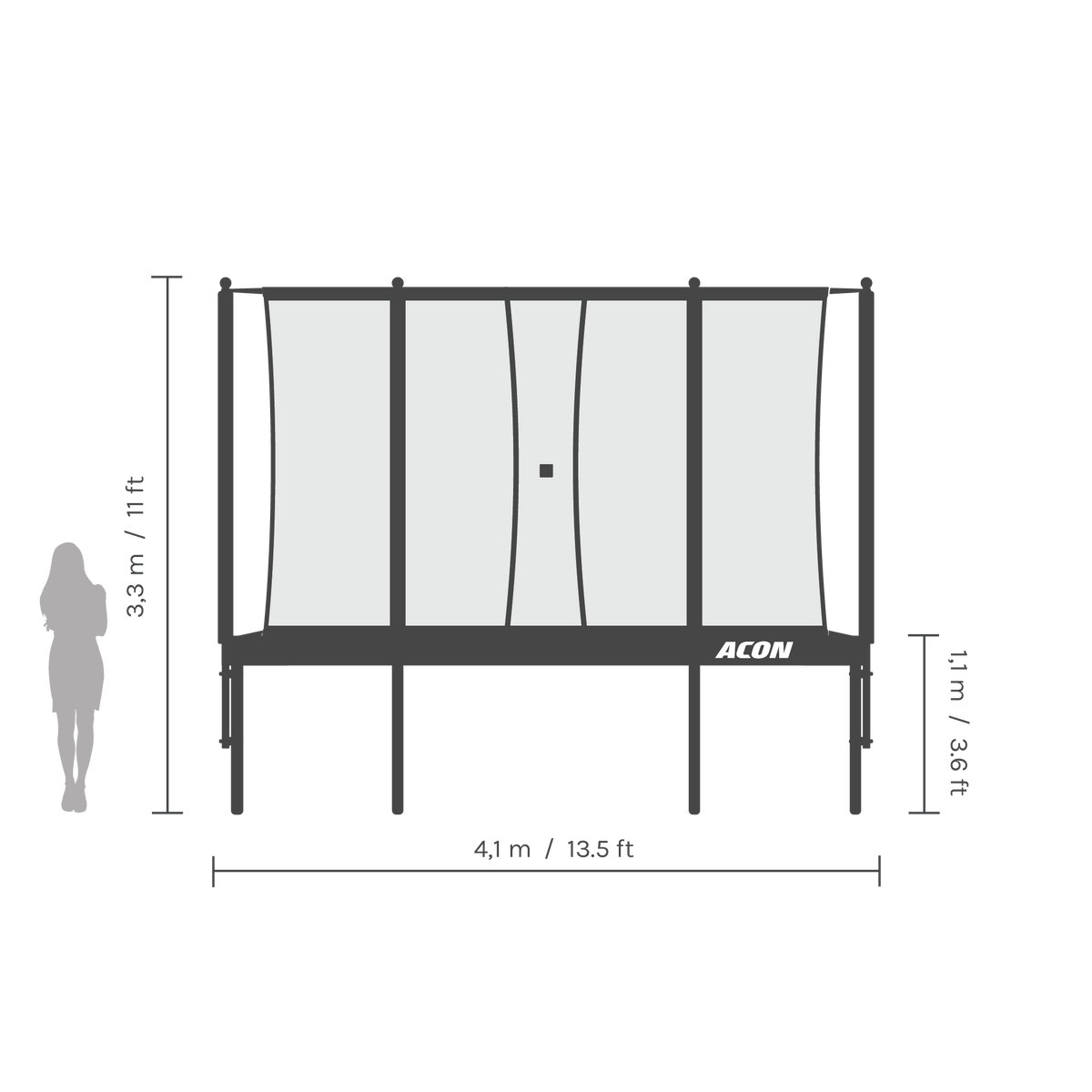 Acon 13HD dimensions from side