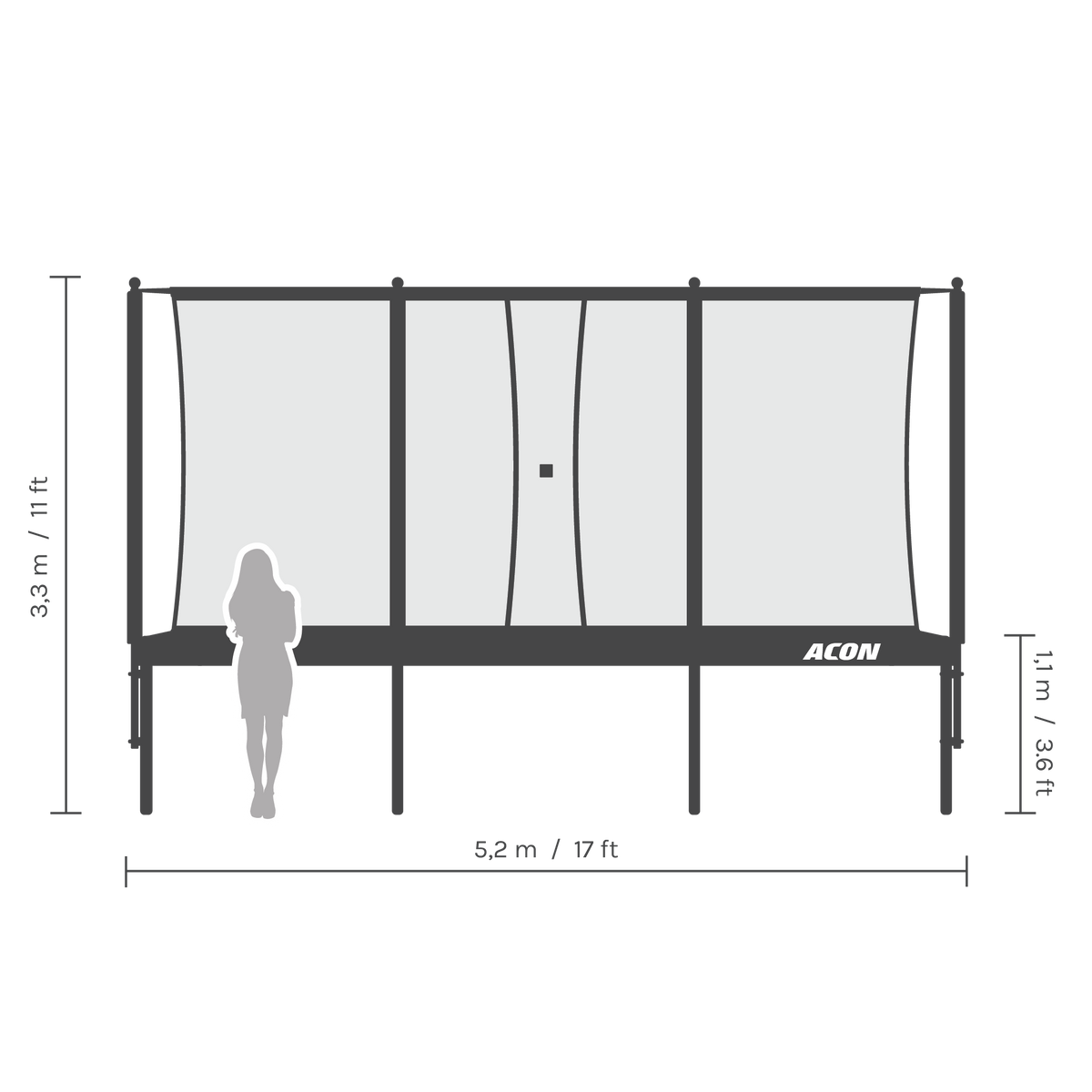 Acon 16HD dimensions from side