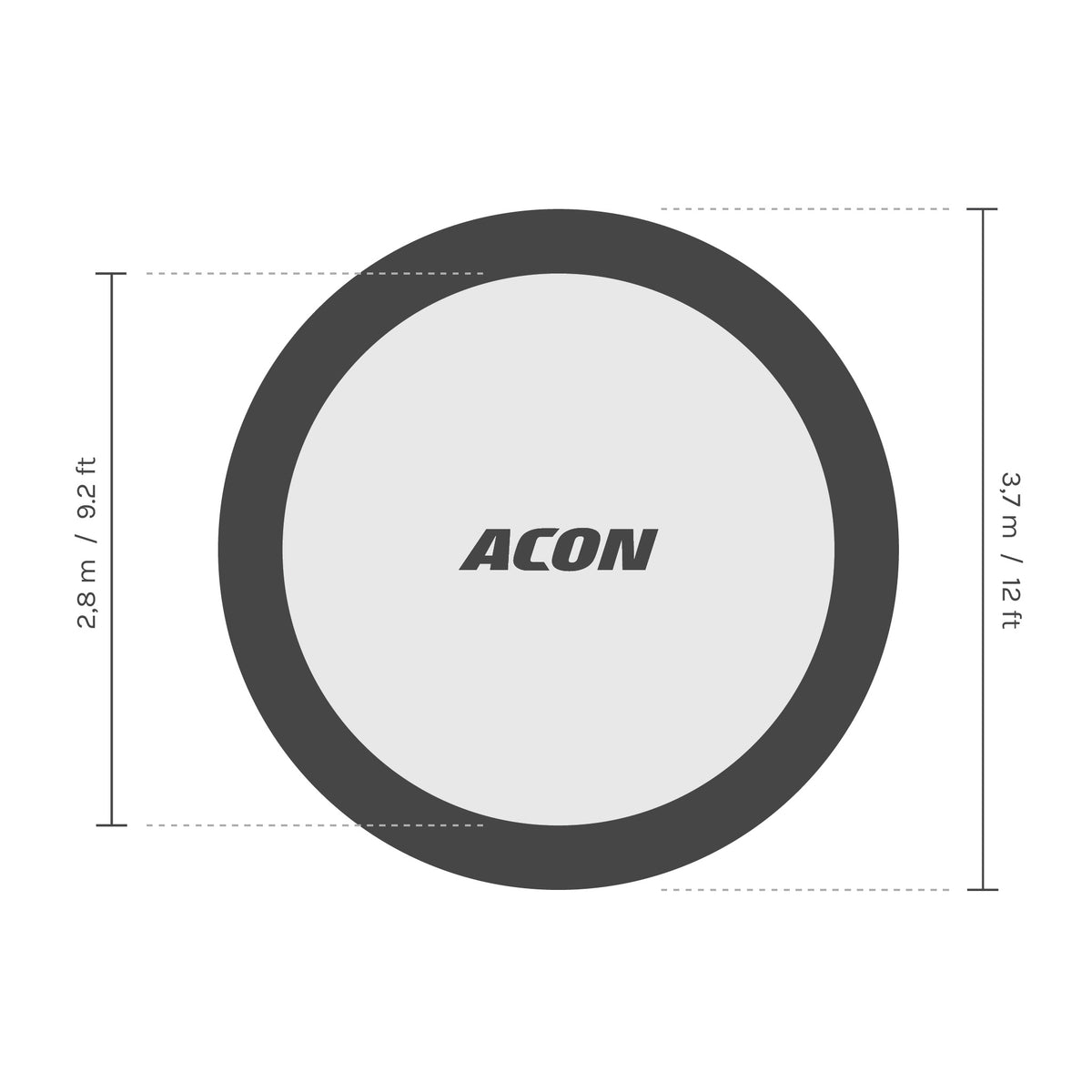 Acon AIR 12ft dimensions from top