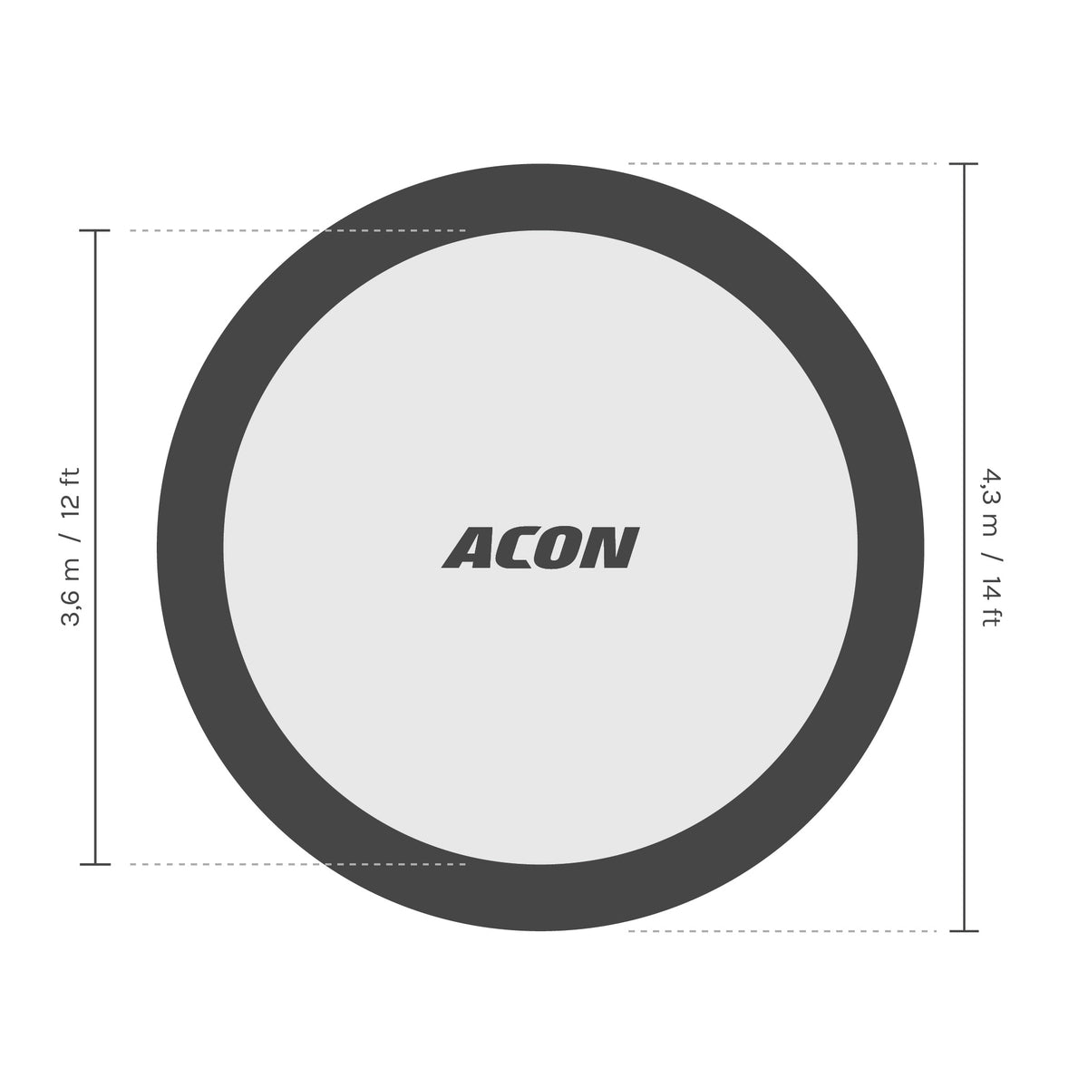 Acon AIR 14ft dimensions from top