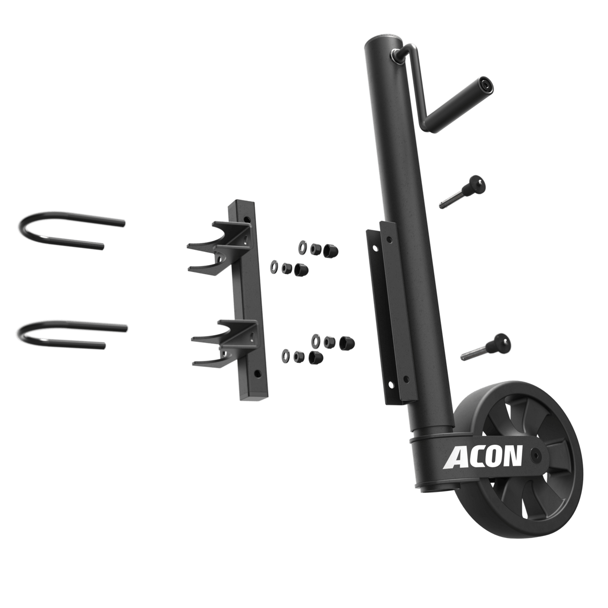 The parts of the Acon Trampoline Wheels separated.