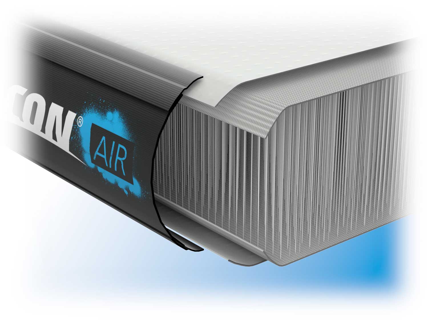 Cross section of ACON Big AirTrack 39ft - Detail layers