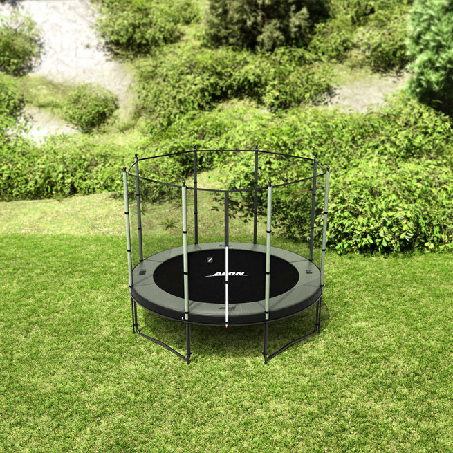 Acon Air 10ft trampoline with Standard Enclosure on a backyard