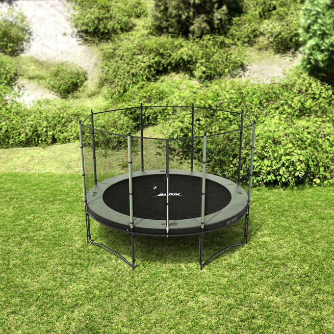 Acon Air 12ft trampoline with Standard Enclosure on a backyard