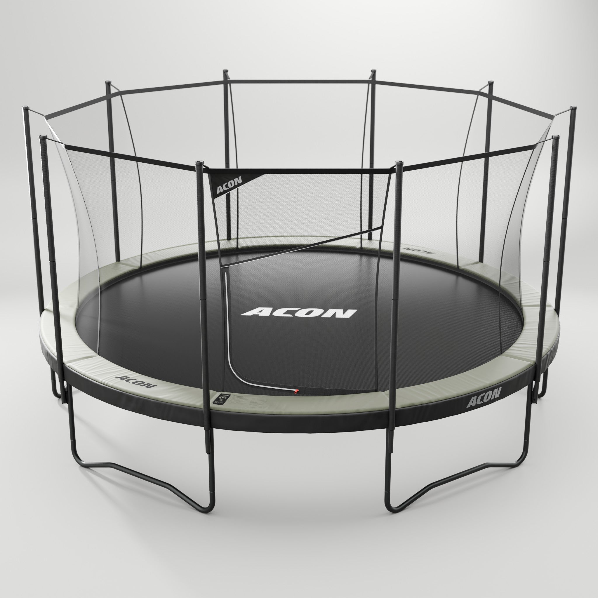 ACON Air 15ft Round Trampoline with Safety Net and Ladder (1)