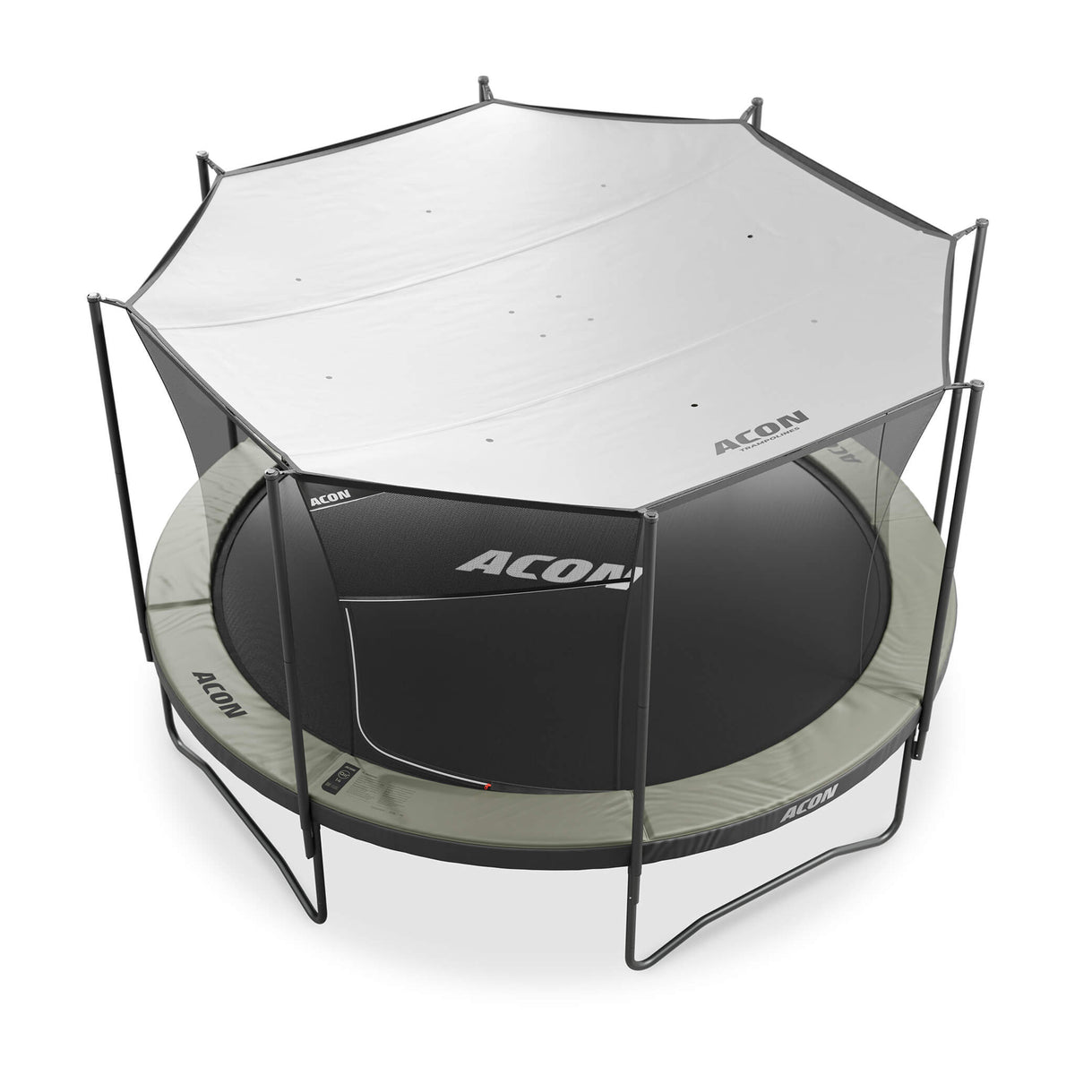 Acon Air Shade on Acon Air trampoline silver side up.