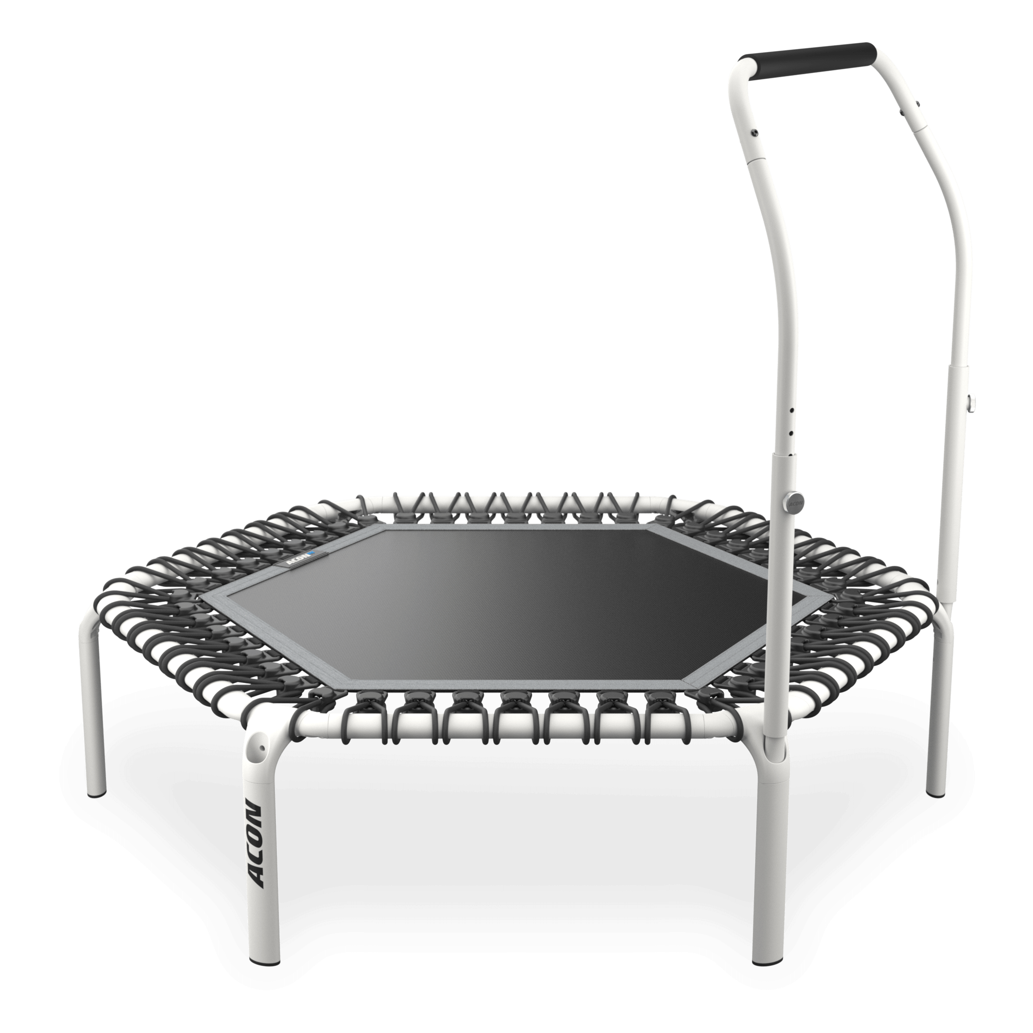 ACON Fit 44in Hexagon Rebounder with Active Handlebar, white.