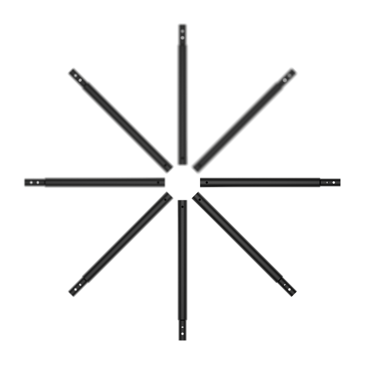 Eight Acon X Height Kit tubes placed like a star shape.