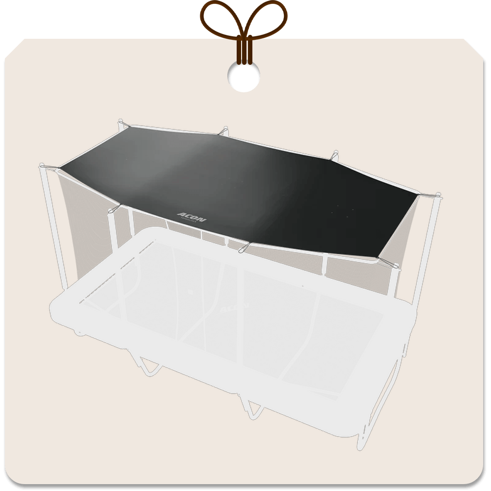 Gift package card with an image of Acon Shade for HD trampoline.