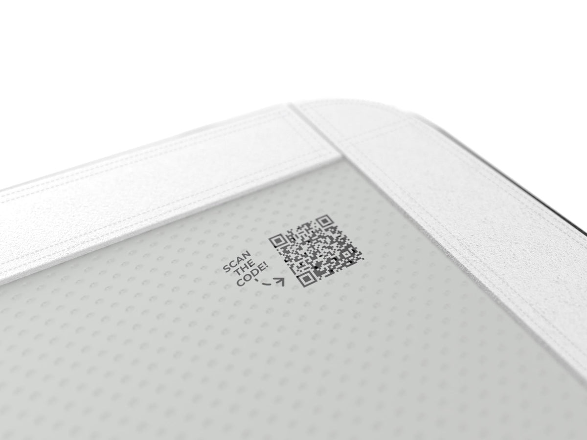 ACON Big AirTrack 39ft - close-up of the QR code