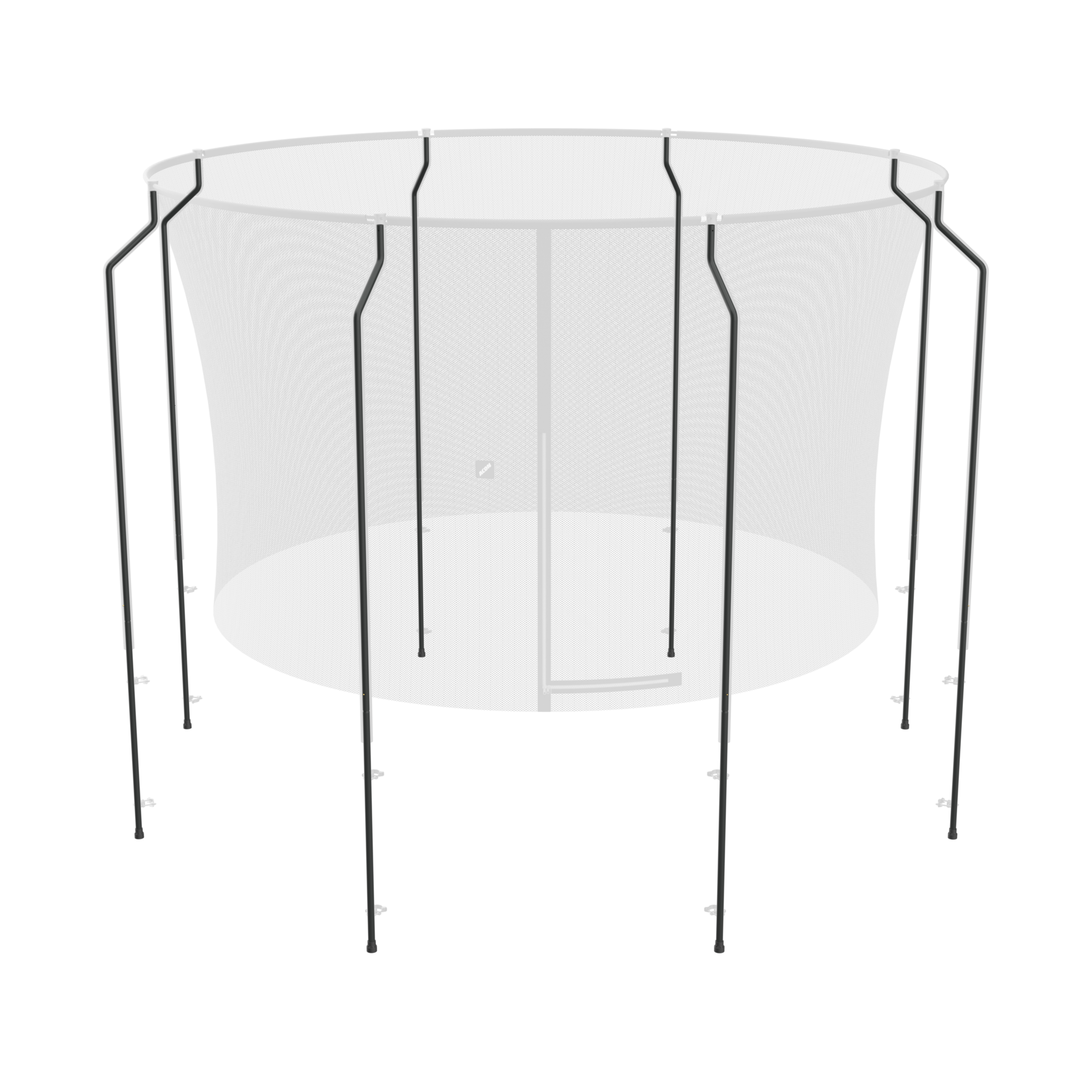 Placements of the premium enclosure poles