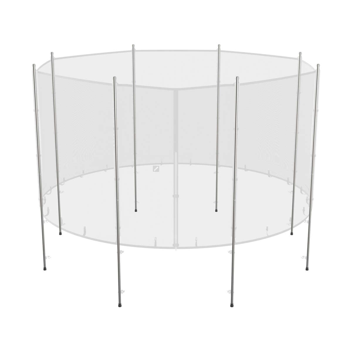 Picture that highlights the Enclosure poles on ACON Standard enclosure, Grey