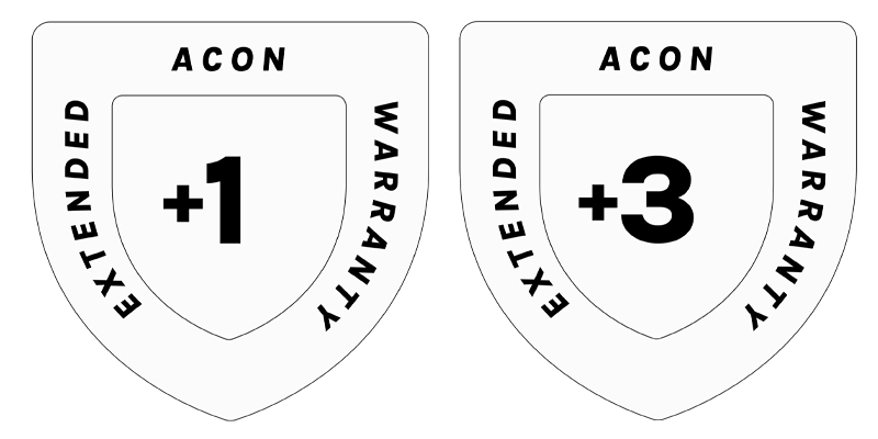 Acon Extended Warranty 1 year and 3 years icons.