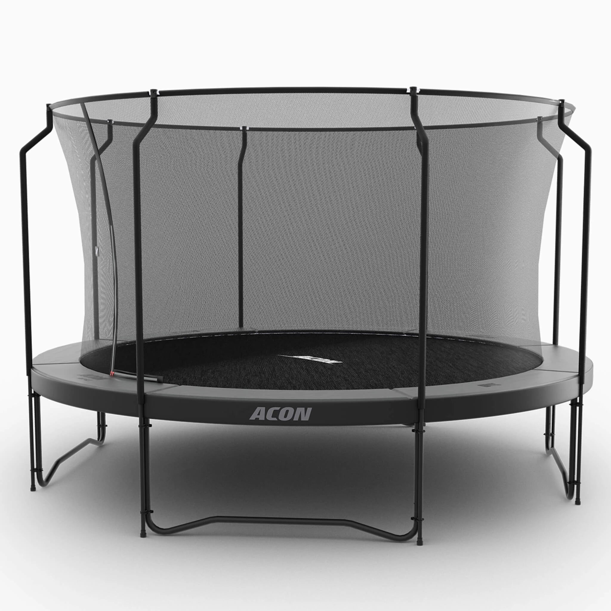 Acon Air 14ft Black Trampoline with Premium Safety Net.