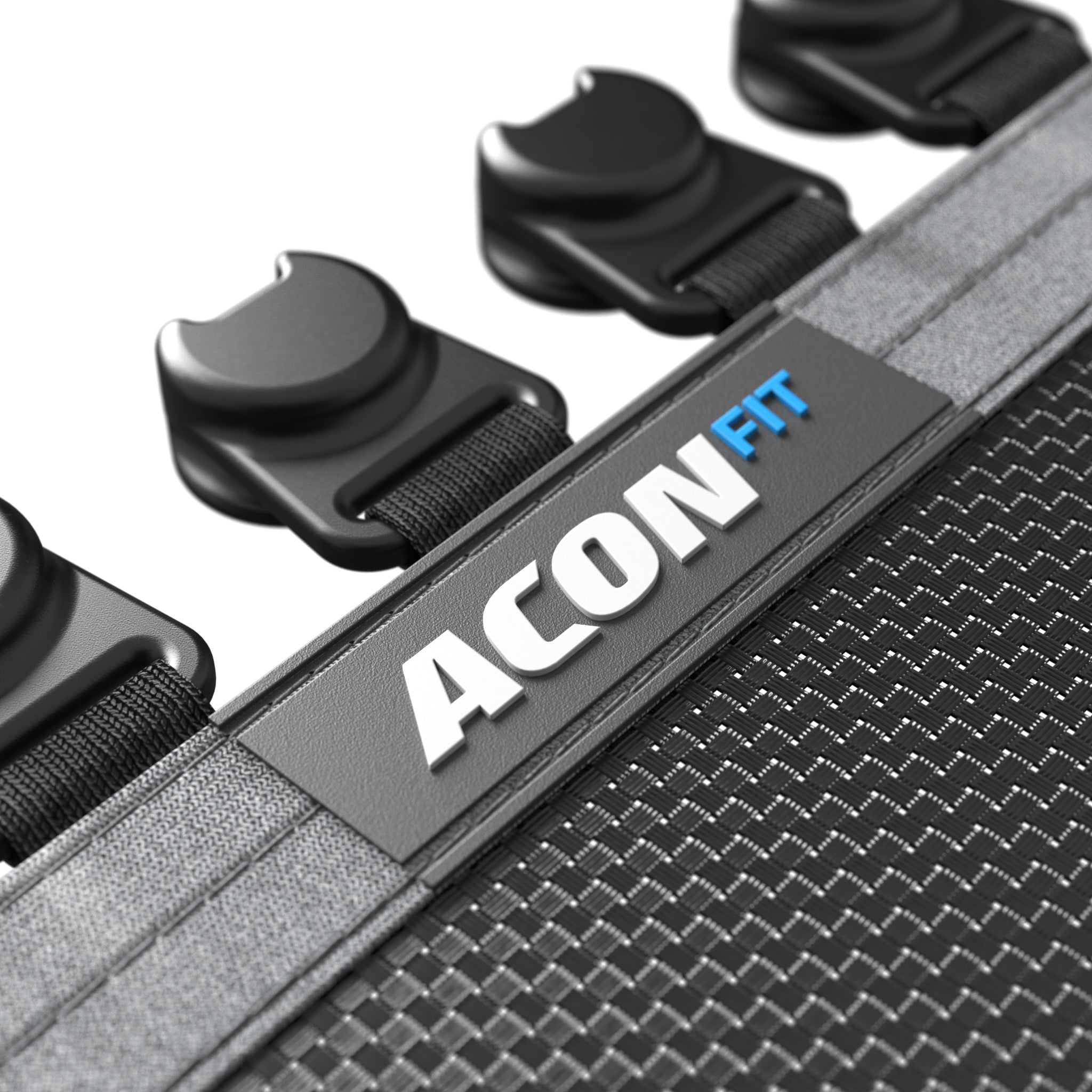 Detail of ACON FIT rebounder mat.