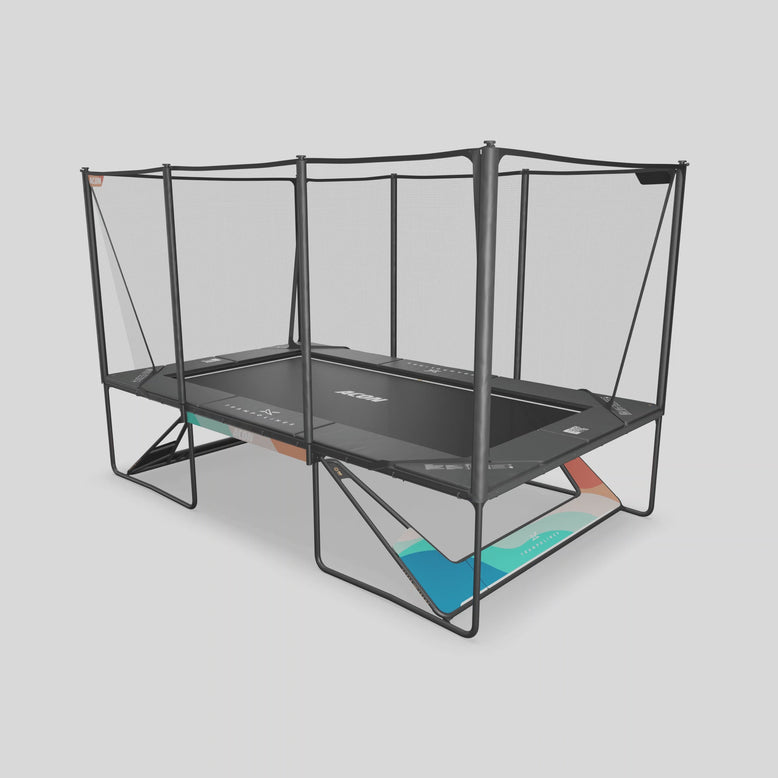 ACON X 17ft Rectangular Trampoline with Net and Ladder (11)