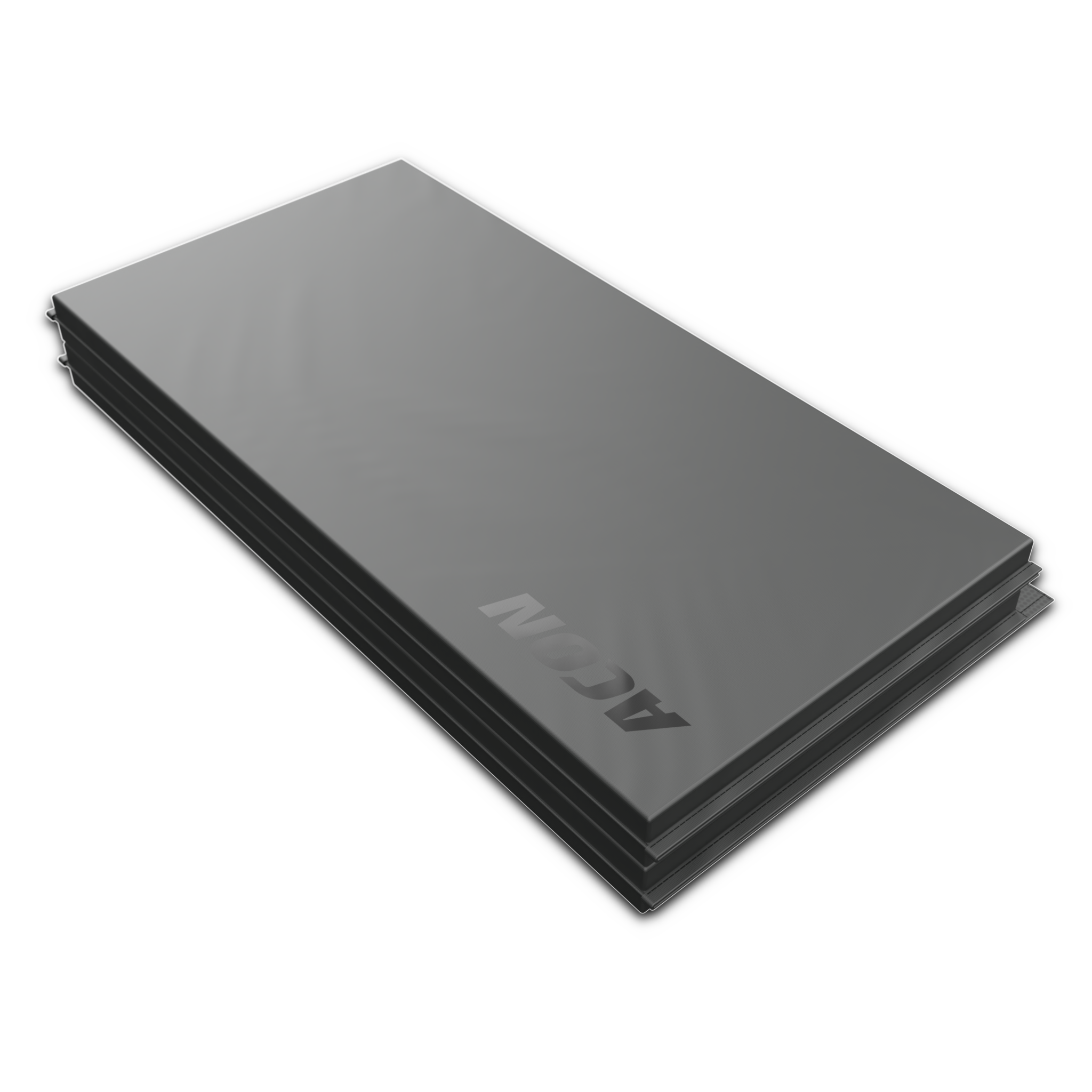 Folded Black Edition Acon Gym Mat product image against a white background