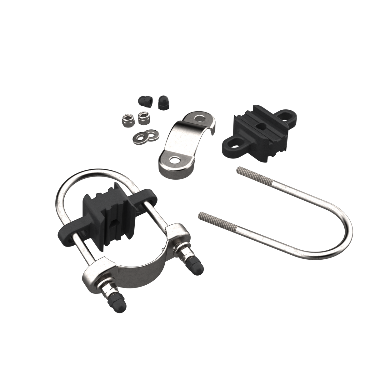 Trampoline Enclosure U-Bolt Assembly Package, 16pcs