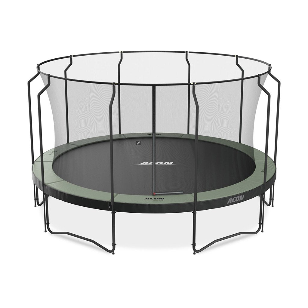 Product image of Acon15ft Round trampoline with Premium net against a white background.