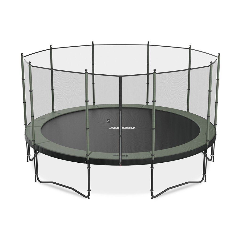 Product image of Acon15ft Round trampoline with Standard net against a white background.