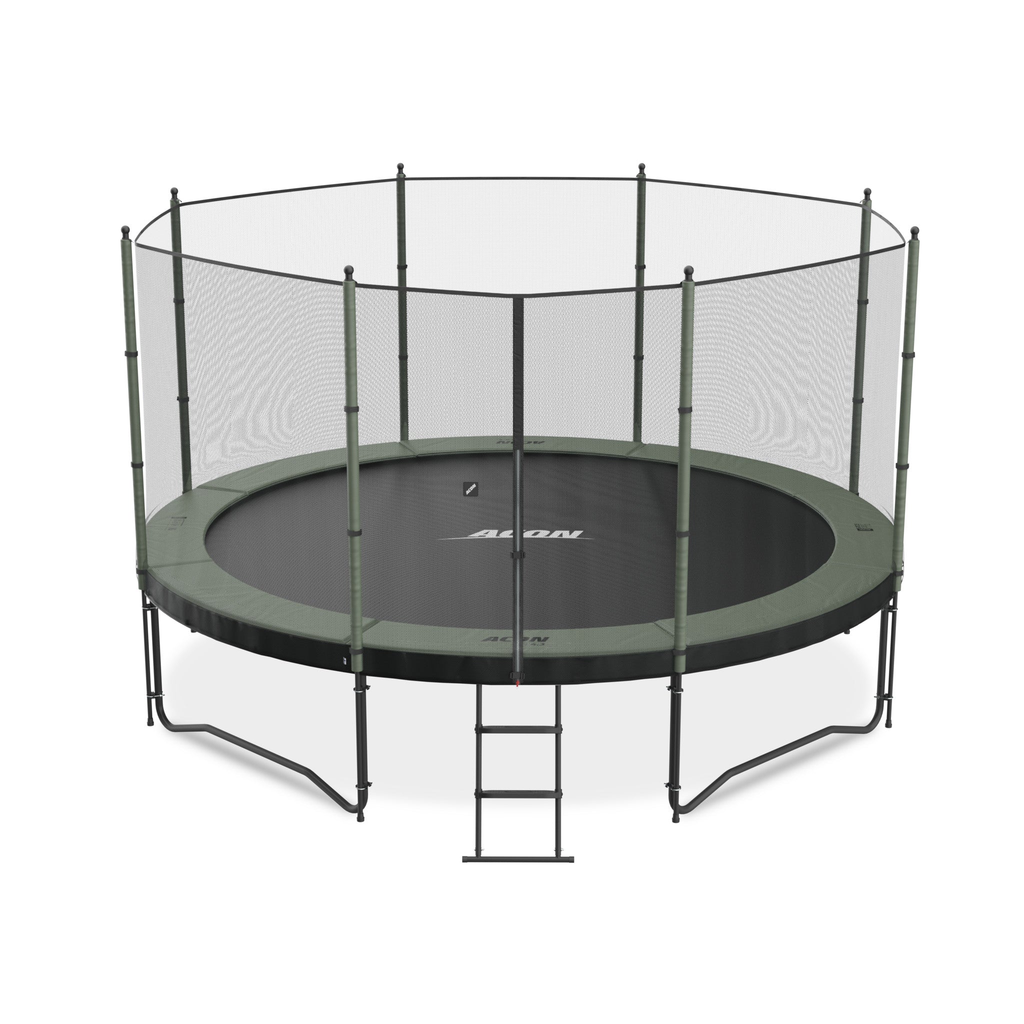 ACON Air 14ft Trampoline with Standard Enclosure and ladder.
