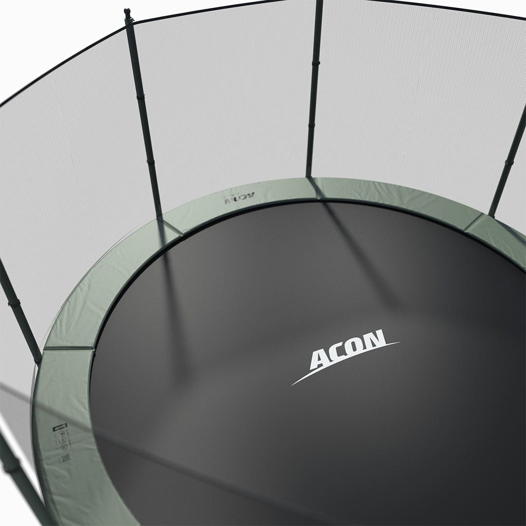ACON Air 14ft Trampoline with Standard Enclosure top view.