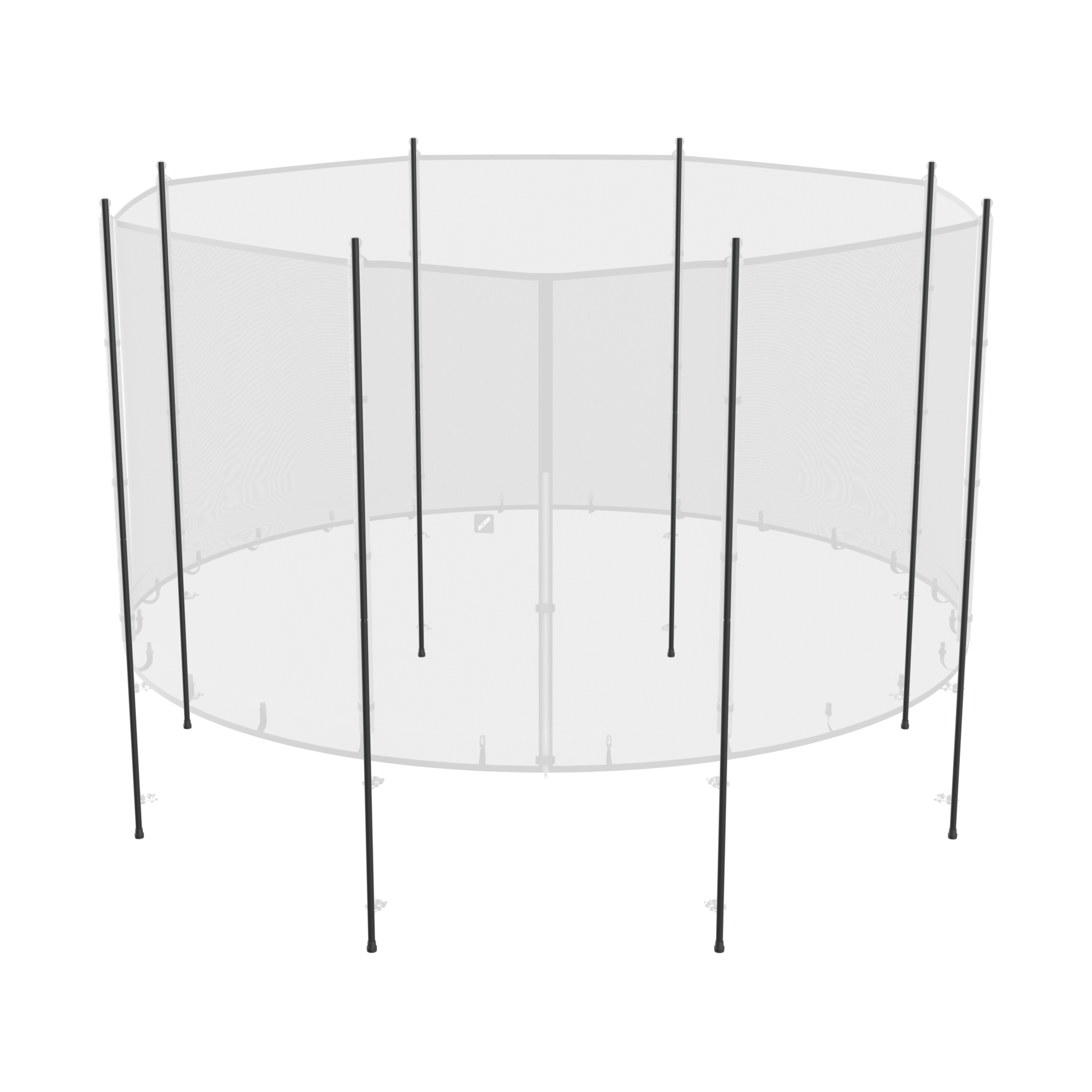 Picture that highlights the Enclosure poles in ACON Standard enclosure