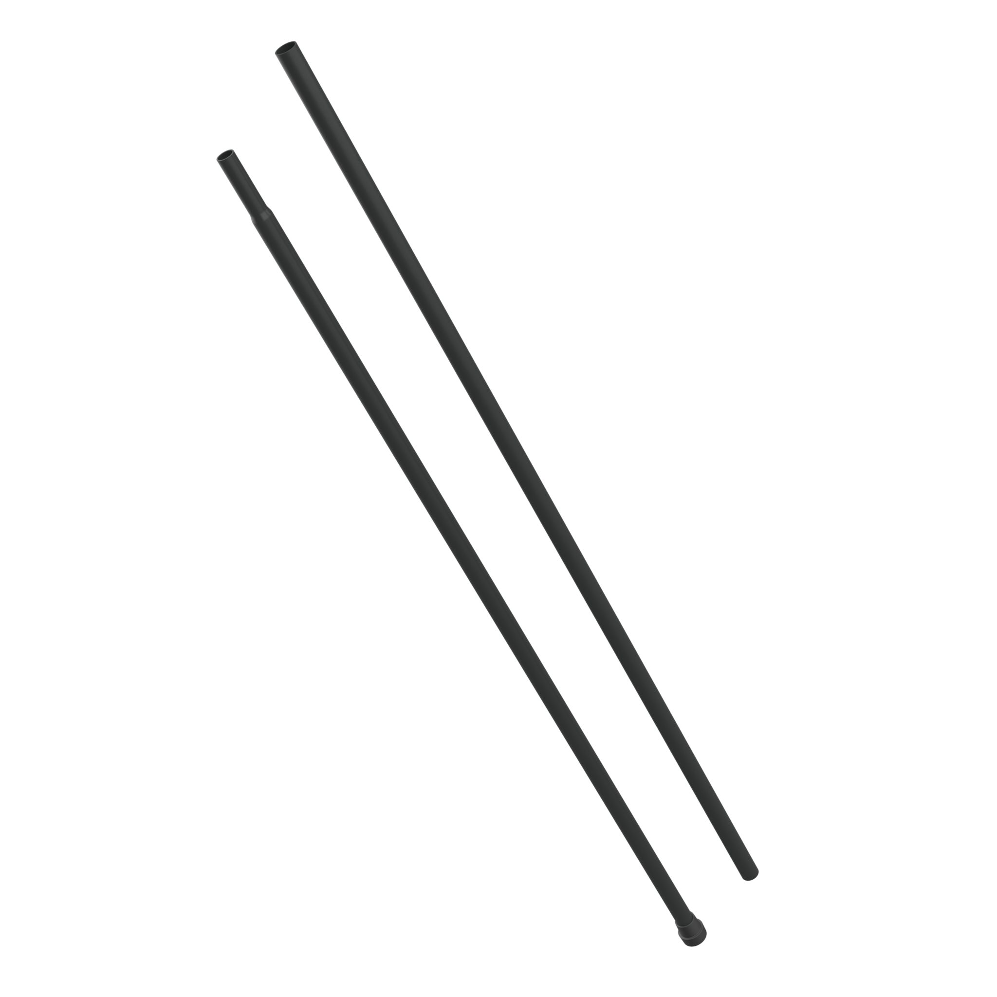 Black Enclosure pole for ACON Standard enclosure on a white background